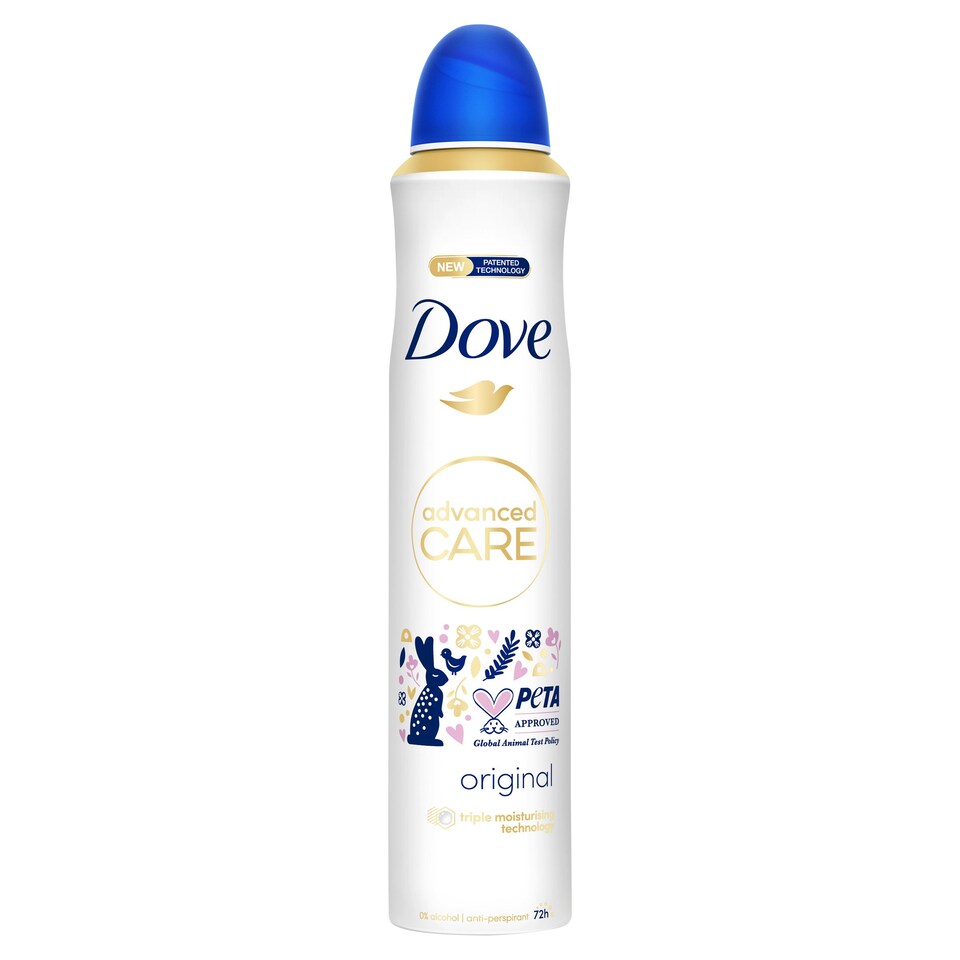Dove Advanced Care Original Antiperspirant 200Ml Tesco Groceries