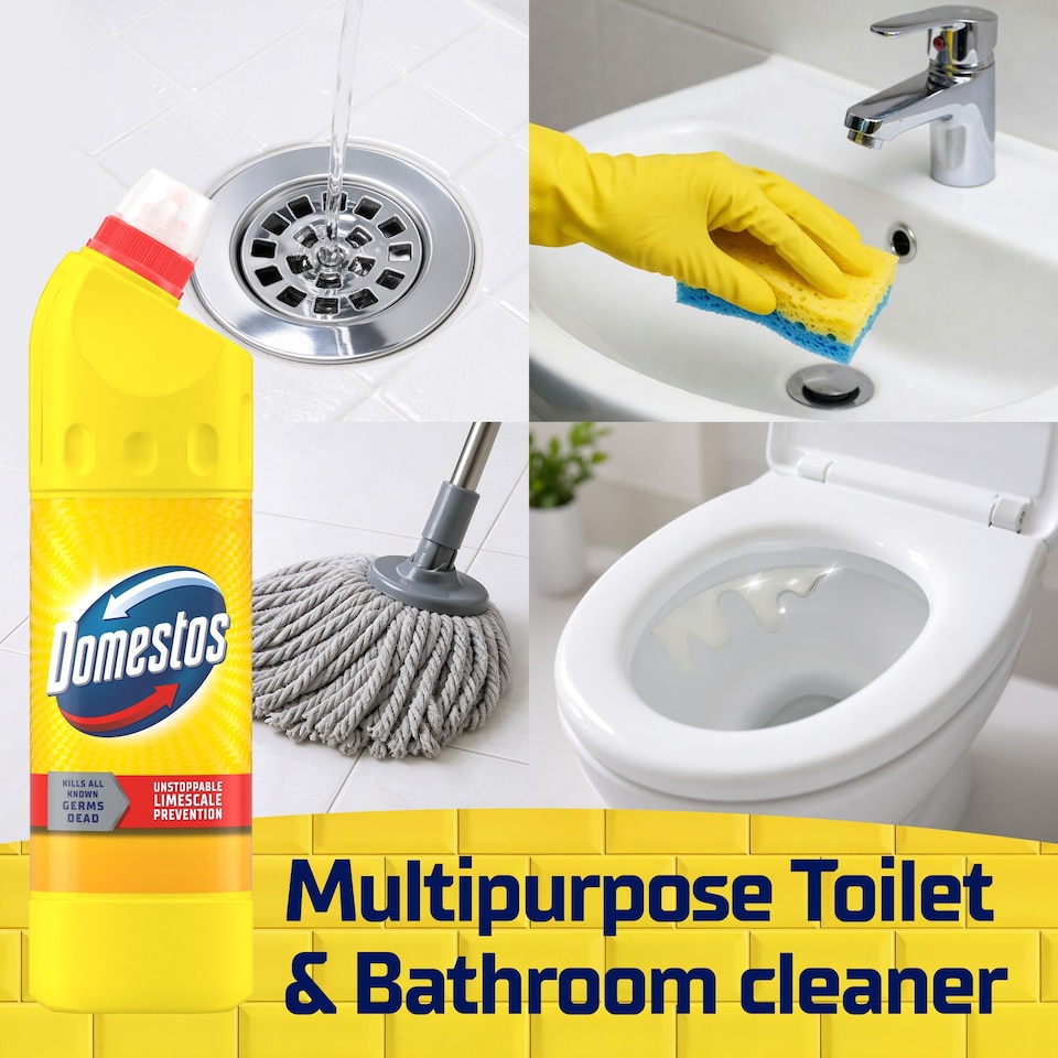 image 1 of Domestos Thick Bleach Citrus Toilet & Bathroom Cleaner 750ml