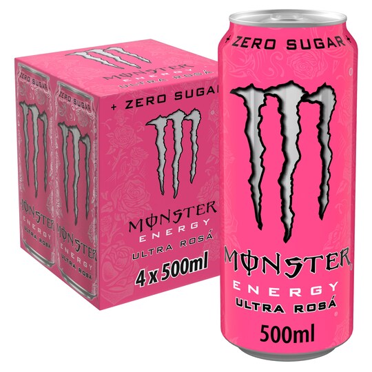 Monster Energy Ultra Rosa Drink 4X500ml Tesco Groceries