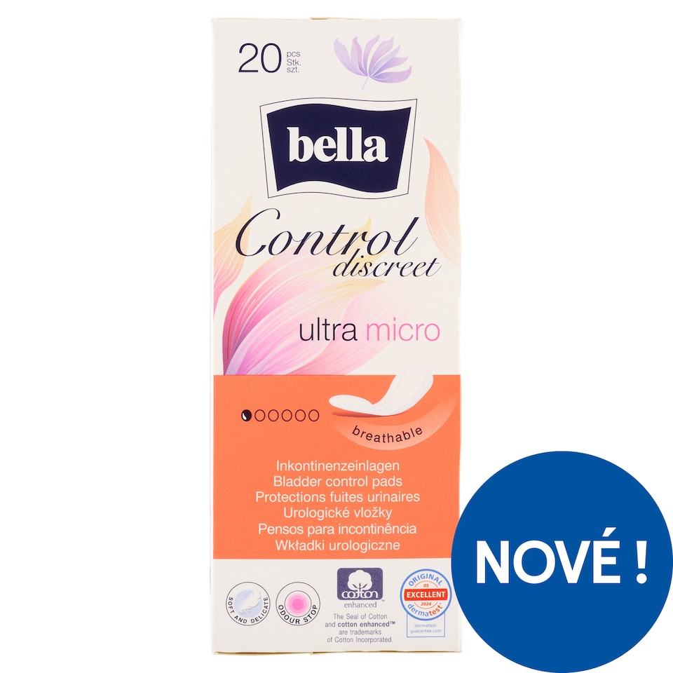 Obrázek 1 pro produkt Bella Control Discreet Ultra Micro urologické vložky 20 ks