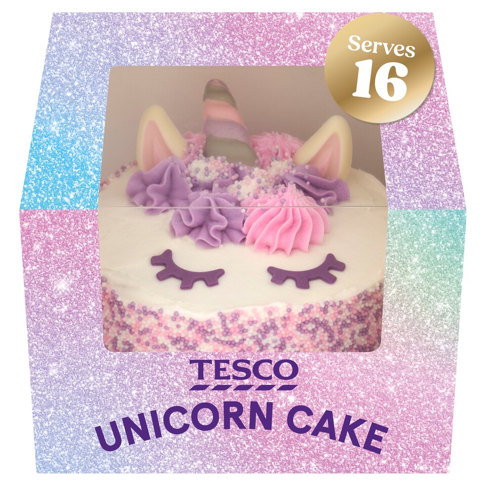 Tesco Golden Unicorn Cake