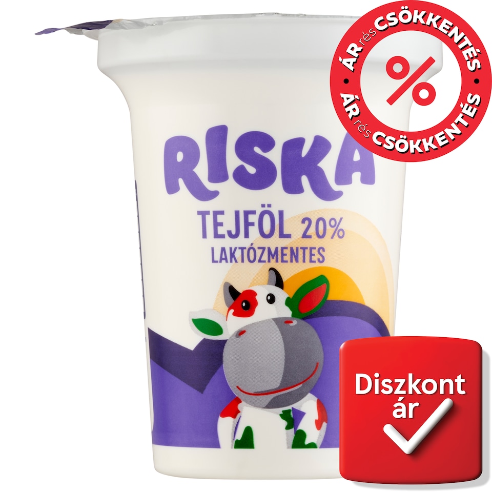 Riska laktózmentes tejföl 20% 300 g  1. kép