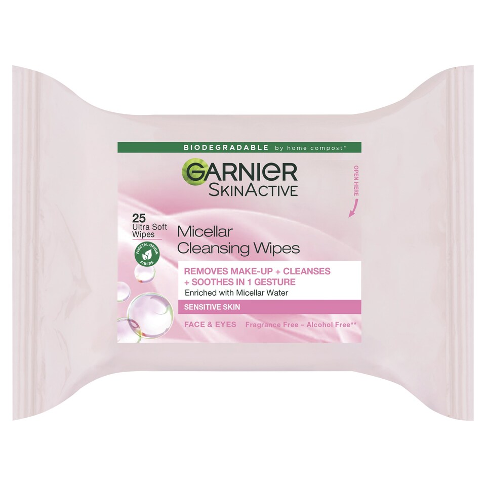image 1 of Garnier Micellar Face Wipes Sensitive