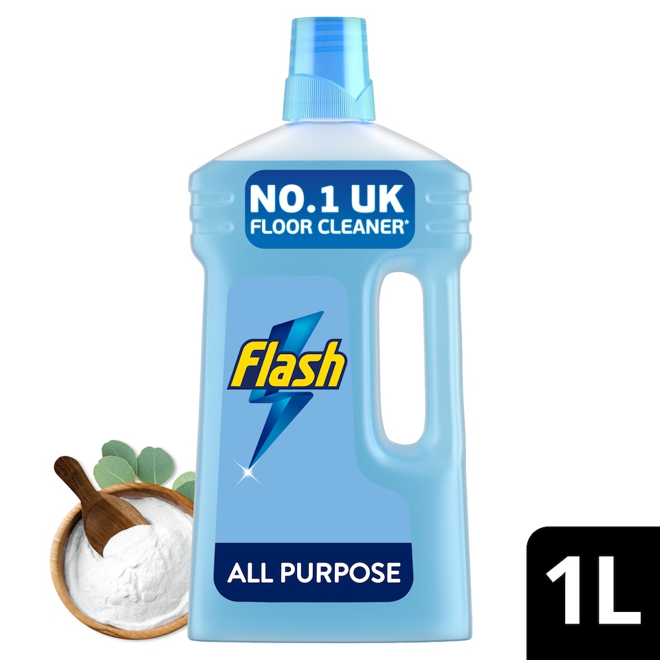 image 1 of Flash All Purpose Bicarb Of Soda Eucalyptus Scent Floor Cleaner 1L