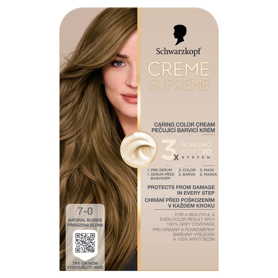 Schwarzkopf Creme Supreme Farba na vlasy 7-0 Prirodzená blond