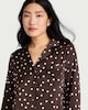 image 1 of F&F 2-Piece CoolEase™ Satin Polka Dot Revere Pyjama Set in Chocolate