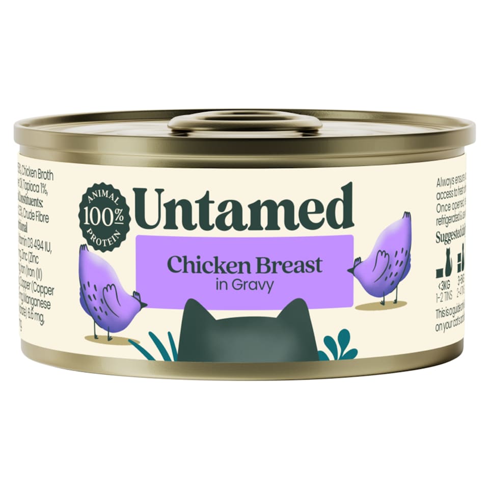 image 1 of Untamed Chicken Breast in Gravy Cat Food 75G
