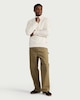 image 1 of RDA Pure Cotton Half Zip Oversized Fit Sweatshirt in Cream