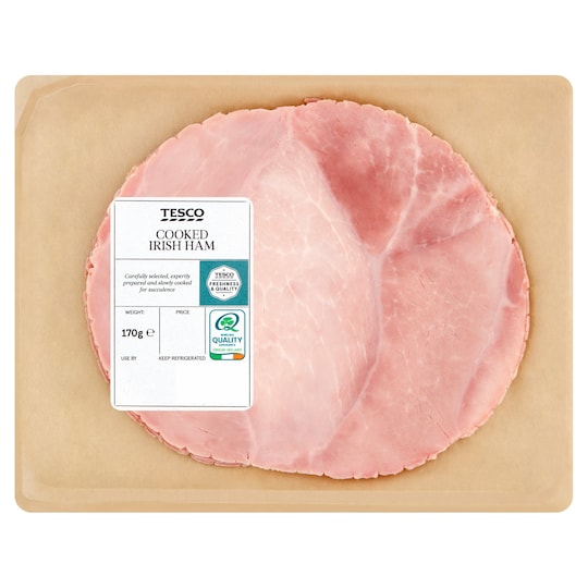 Tesco Cooked Irish Ham 170G Tesco Groceries