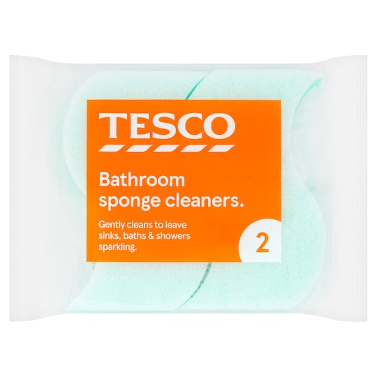 Tesco Twin Pack Sponge Bathroom Cleaner Tesco Groceries