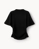 image 5 of F&F Textured Ruched Side Short Sleeved Top in Black
