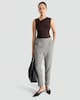 image 1 of F&F Houndstooth Print Tapered Trousers in Beige