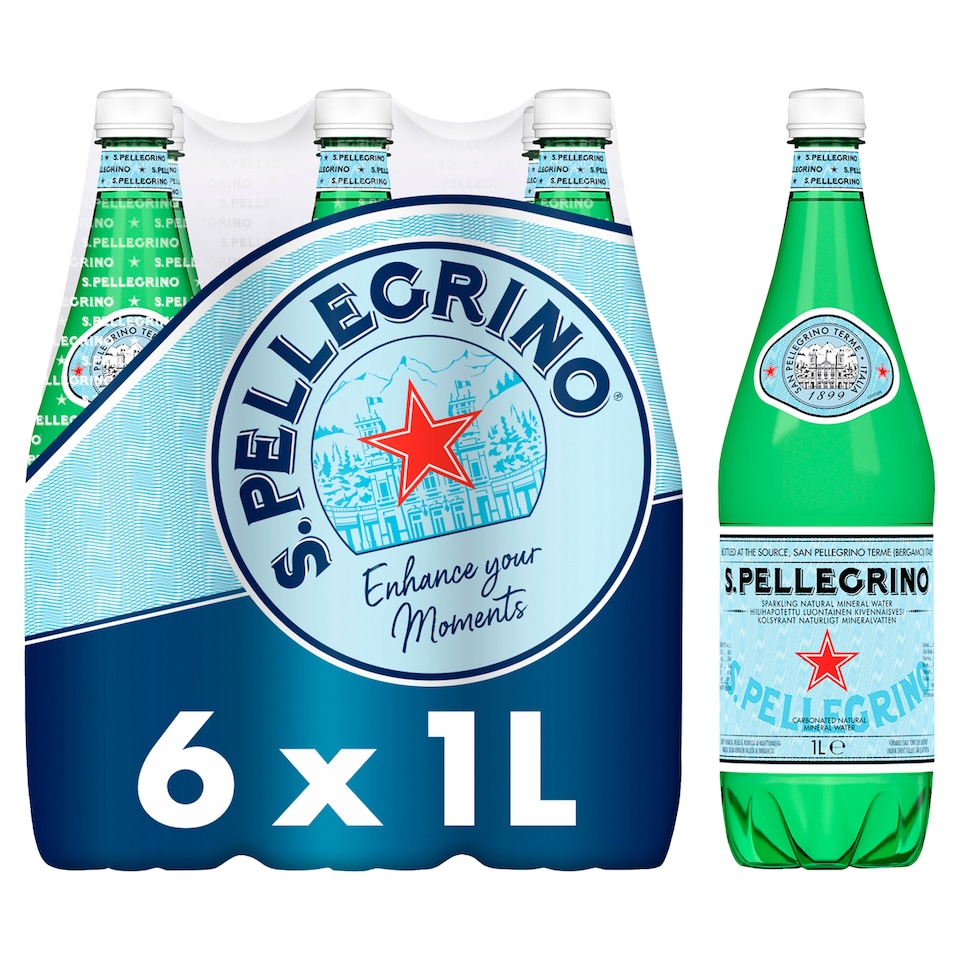 image 1 of San Pellegrino Sparkling Natural Mineral Water Multipack 6x1L