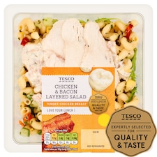 Tesco Chicken & Bacon Layered Salad 290G