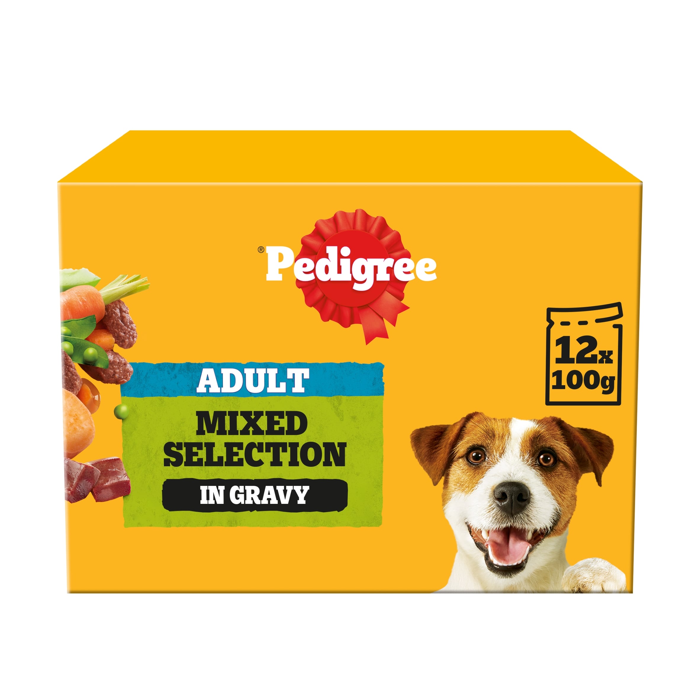 Pedigree Adult Wet Dog Food Pouches Mixed In Gravy 12X100G