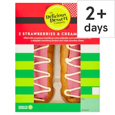 Delicious Desserts Strawberry & Cream Eclair 2Pack