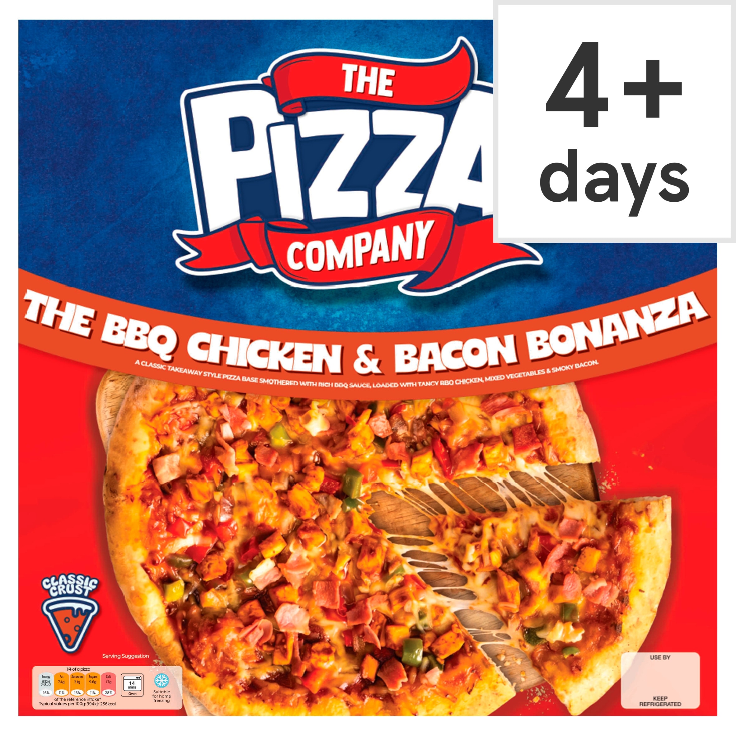 The Pizza Company BBQ Chicken & Bacon Bonanza Pizza 550g
