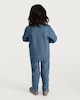 image 3 of F&F Boys 2-Piece Cotton Rich Happy Days Only T-Shirt and Shacket Set in Navy