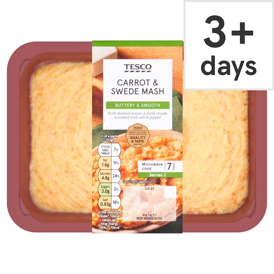 Tesco Carrot & Swede Mash 450G