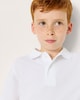 image 1 of F&F School Unisex 5-Pack Pure Cotton Polo Shirts in White