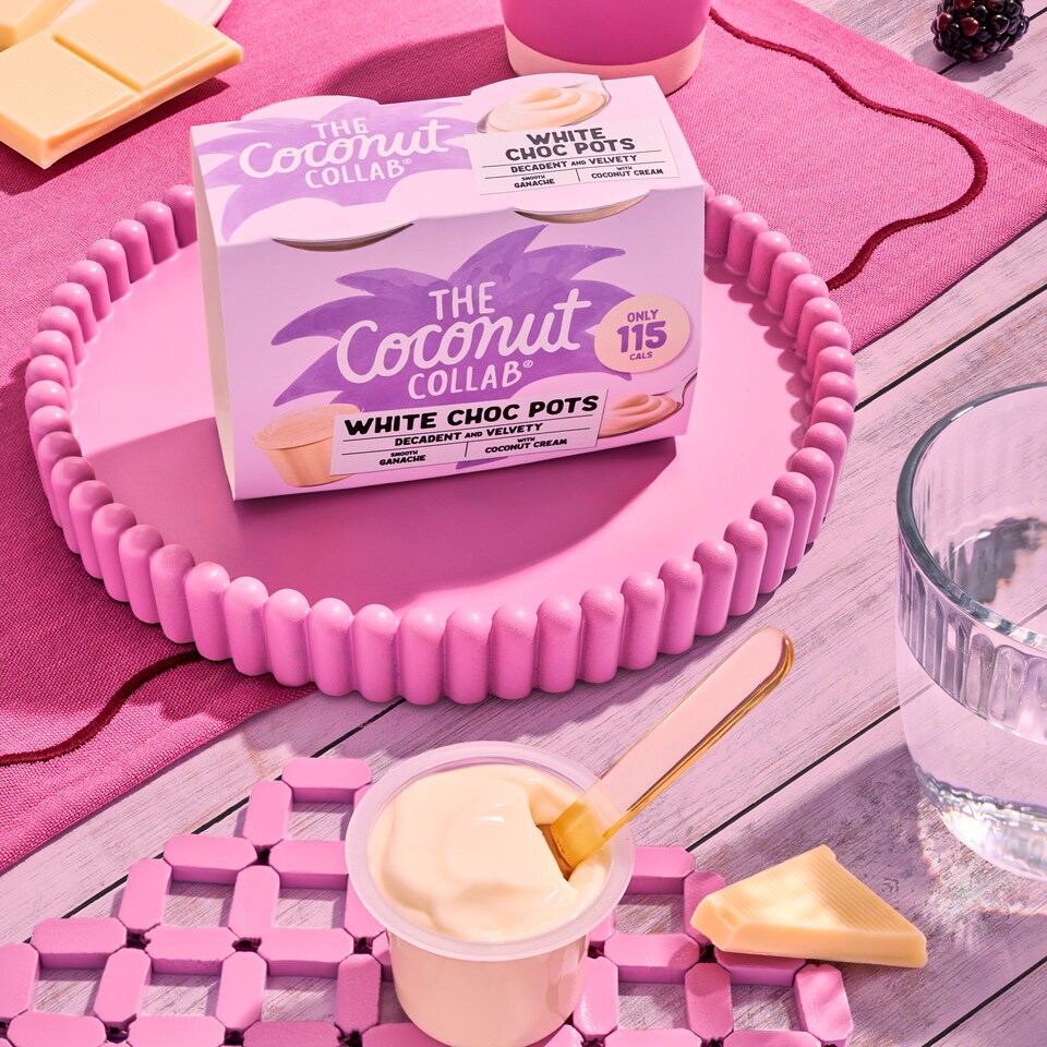 image 1 of The Coconut Collab White Chocolate Pots 4x45g