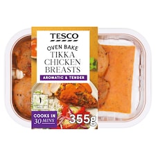 Tesco Tikka Chicken Breasts 355g