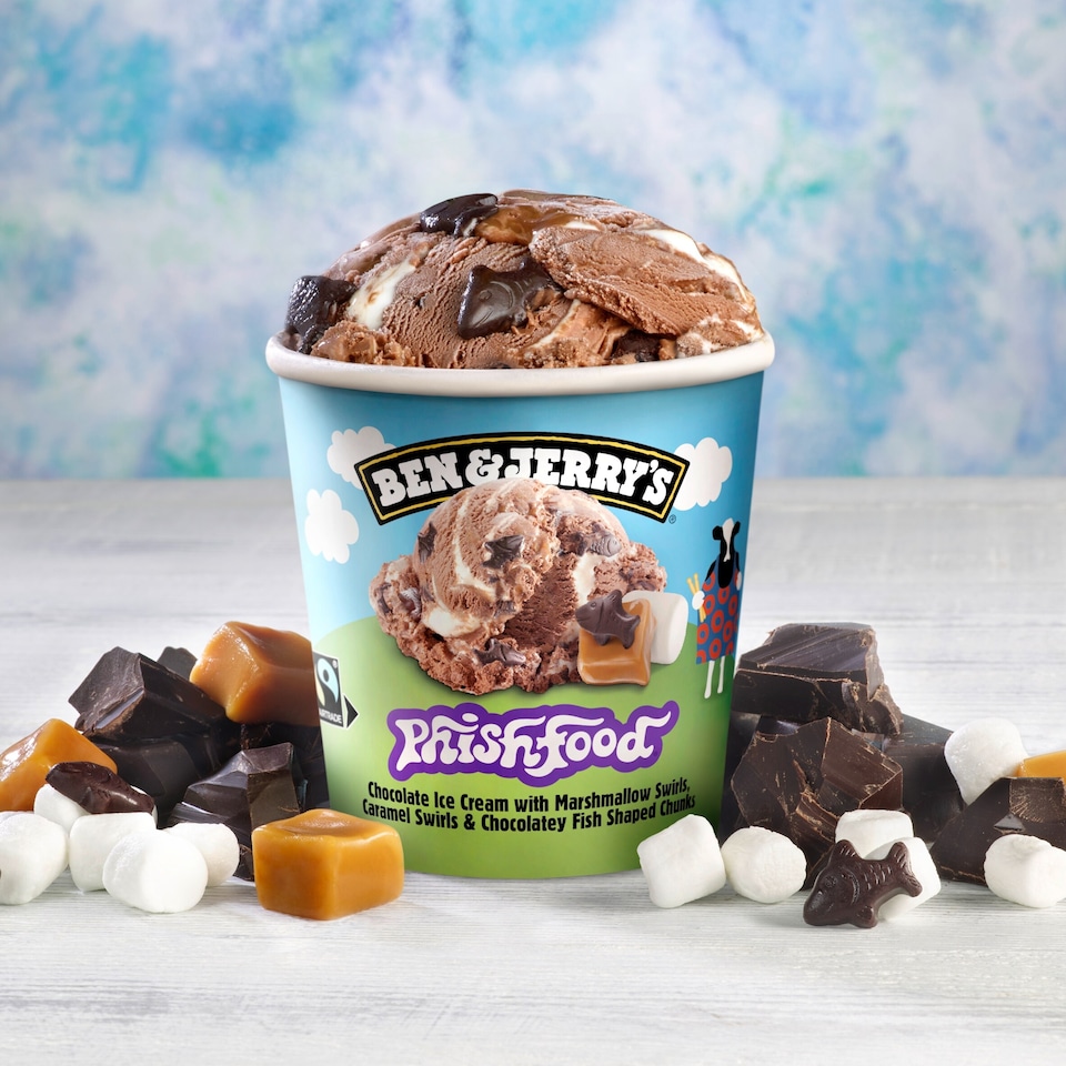 image 1 of Ben & Jerry's Phish Food Chocolate & Marshmallow Ice Cream Tub 465ml