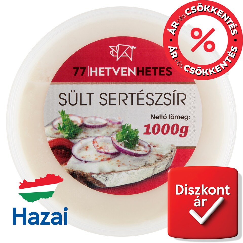 Hetvenhetes Fried Pork Fat 1000 g