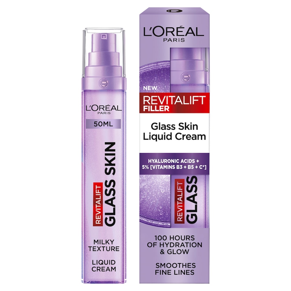 image 1 of L'Oreal Paris Revitalift Filler Glass Skin Liquid Cream 50ml
