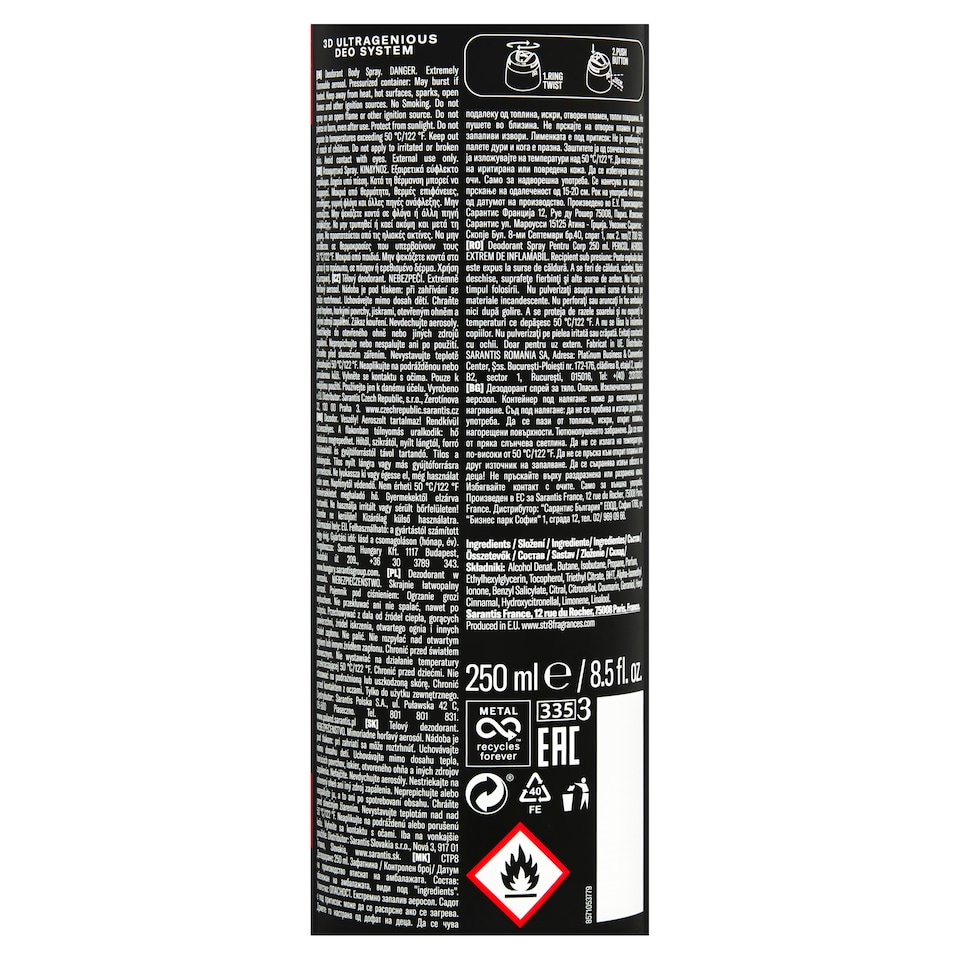 Obrázek 1 pro produkt STR8 Red Code tělový deodorant 250ml