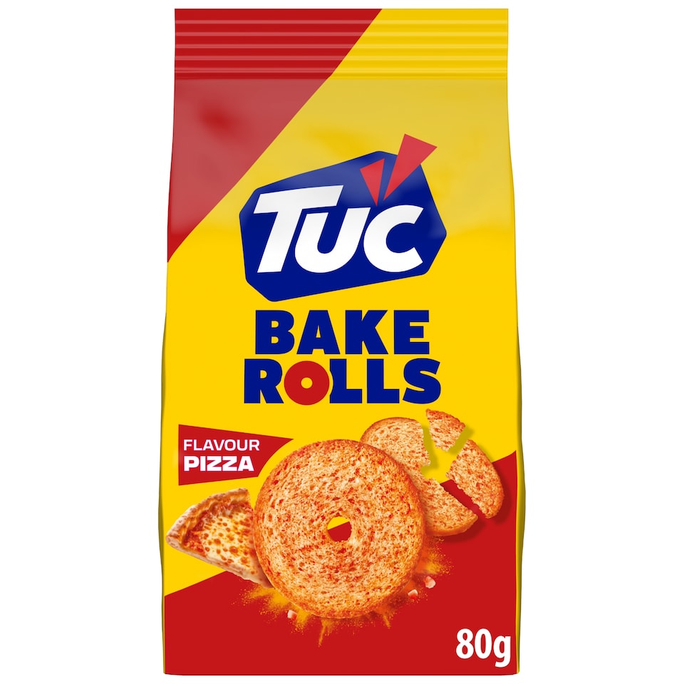 Tuc Bake Rolls pizzaízű kétszersült 80 g
