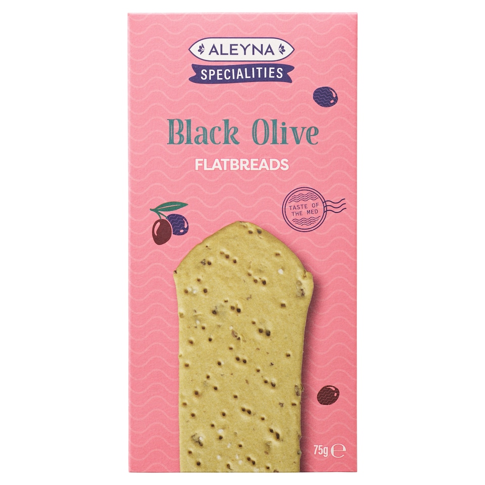 Aleyna Specialities Black Olive Flatbreads 75g