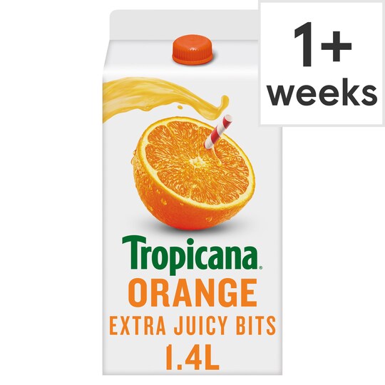 Tropicana Extra Juicy Bits Orange Juice 1.4L Tesco Groceries