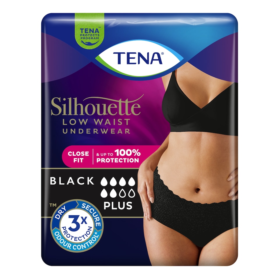 image 1 of TENA Silhouette Incontinence Pants Black Medium 12 Pack