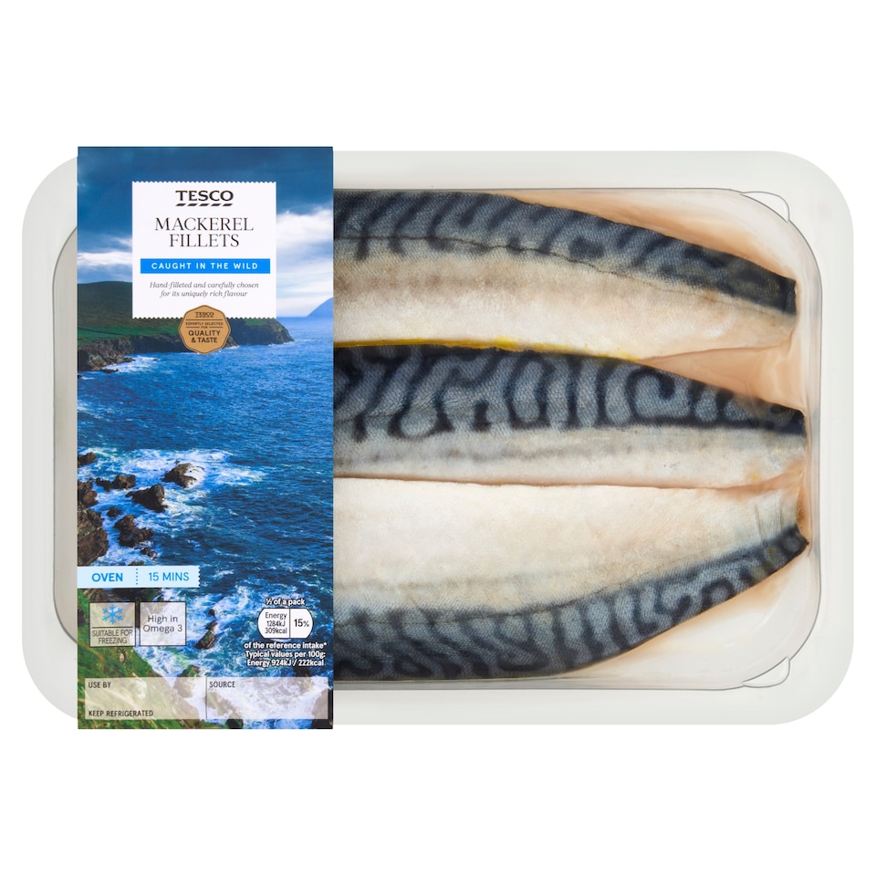 Tesco Mackerel Fillet 300G