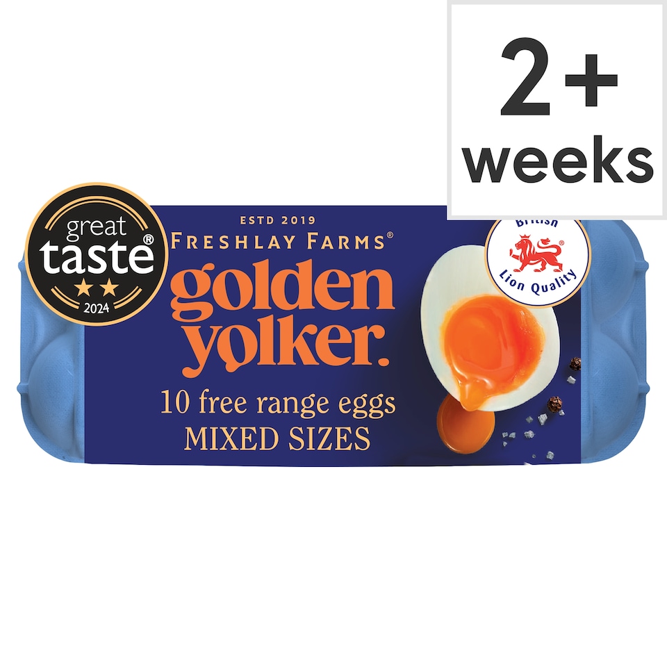 image 1 of Freshlay Golden Yolks Free Range Eggs 10 Pack 540G