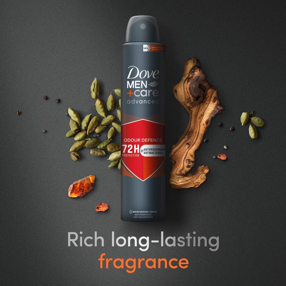 image 1 of Dove Men+Care Odour Defence 72h Antiperspirant Deodorant 200ml