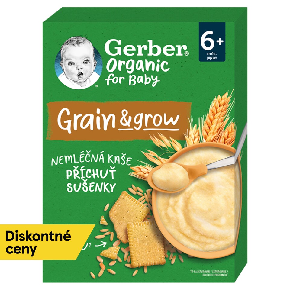 GERBER Organic nemliečna kaša s príchuťou sušienky 200 g