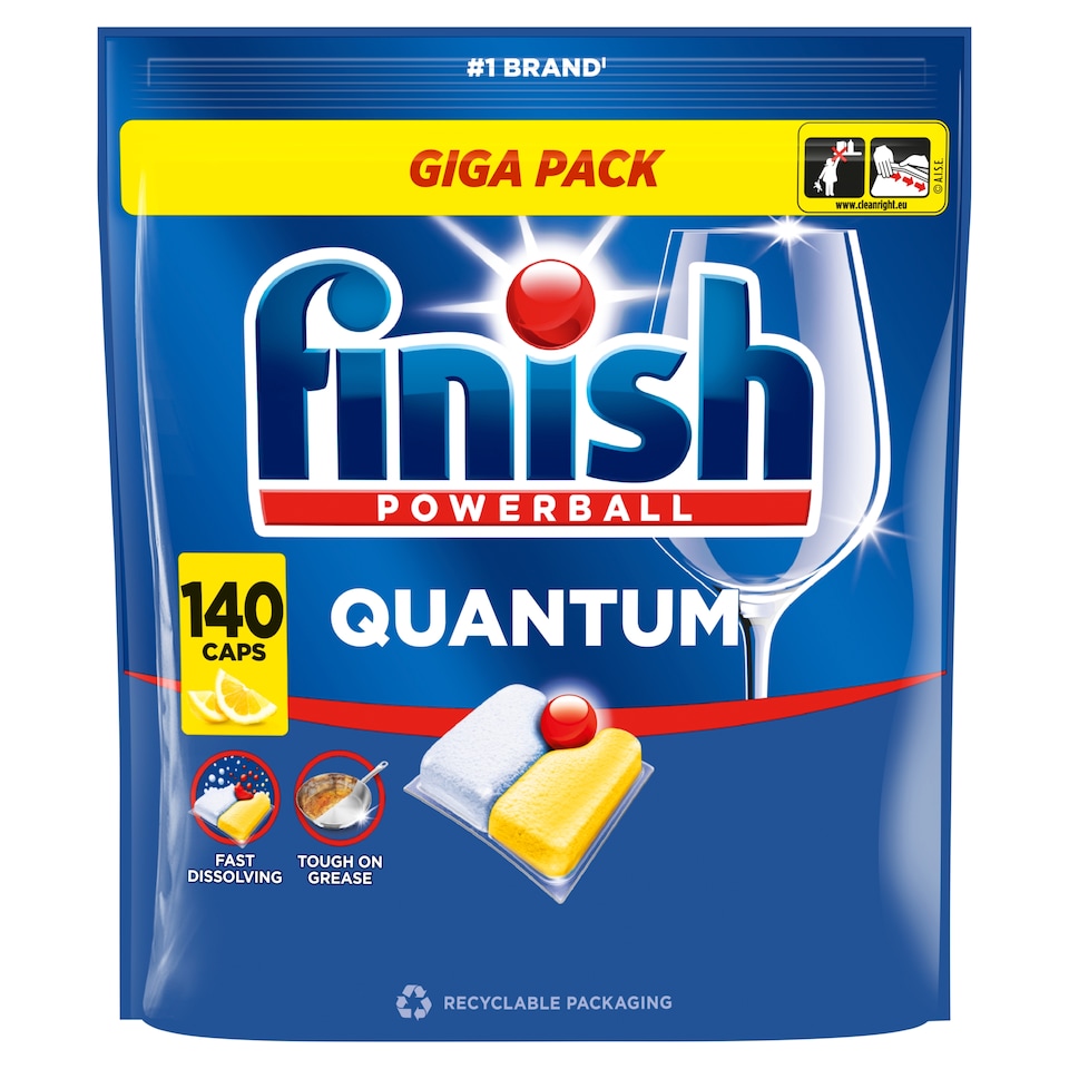 Finish Quantum kapsuly do umývačky riadu - Lemon 140 ks