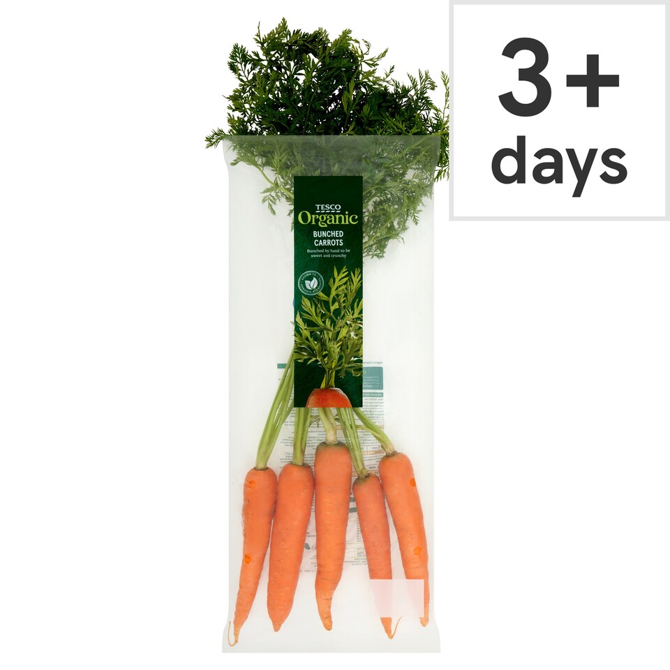 image 1 of Tesco Organic Bunched Carrots 400G