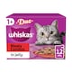 image 1 of Whiskas Duo Meaty Combos Adult Cat Food Pouches in Jelly 12x85g