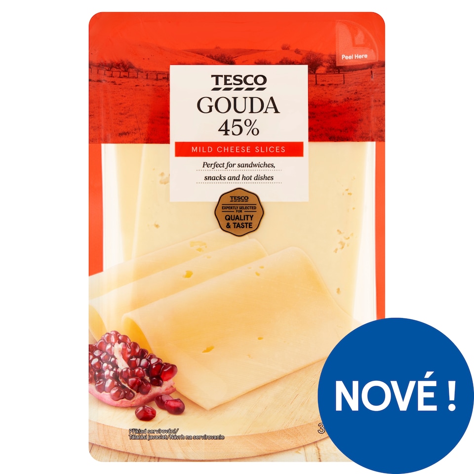Tesco Gouda 45% plátky 300g