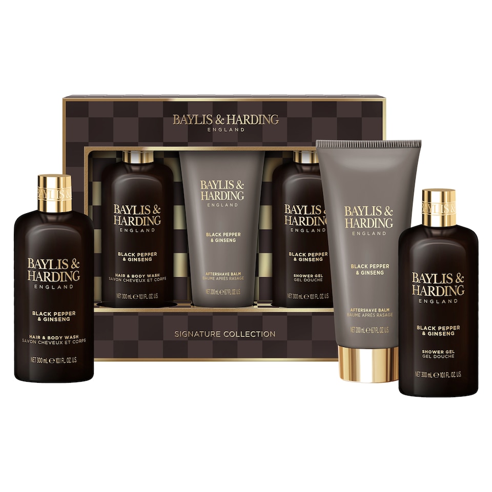 image 1 of Baylis & Harding Black Pepper & Ginseng Men's Bathing Gift Set