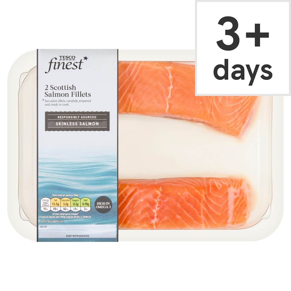 Tesco Finest 2 Scottish Salmon Fillets 240G