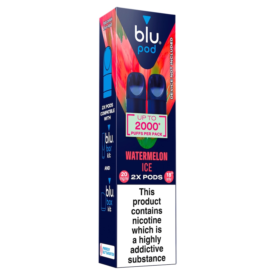 image 1 of blu bar pod Watermelon Ice 20mg/ml 2 x 2ml