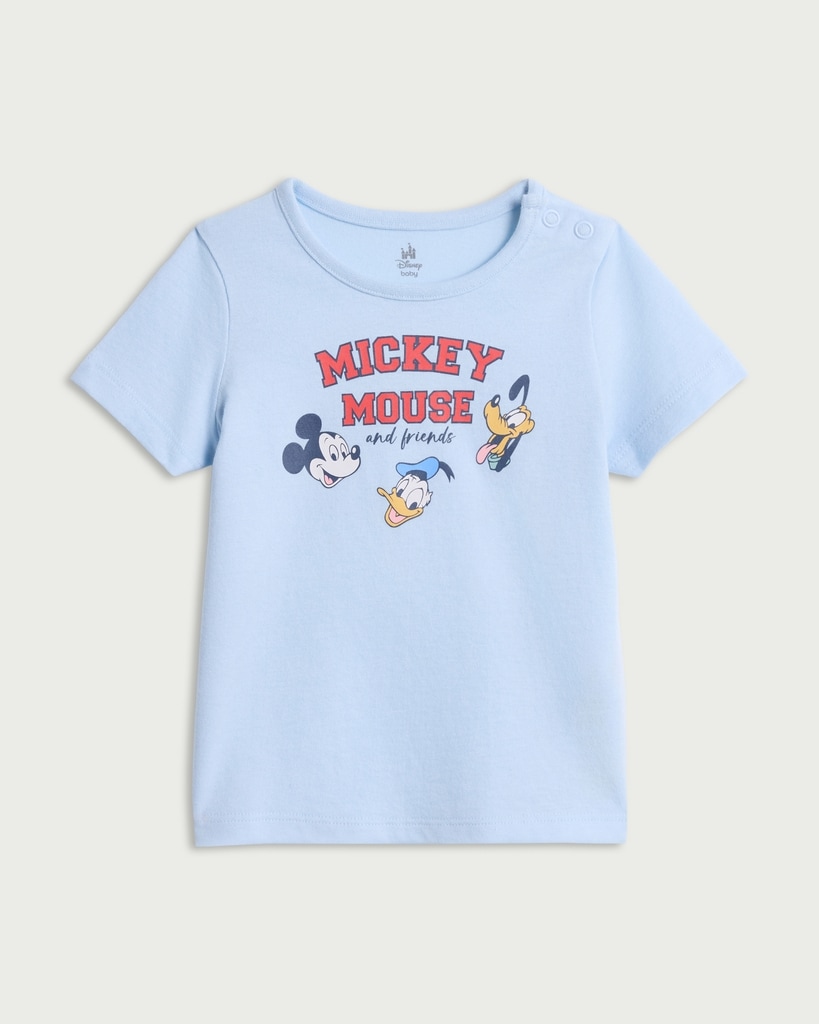 Disney Mickey Mouse and Friends Pure Cotton T-Shirt in Blue