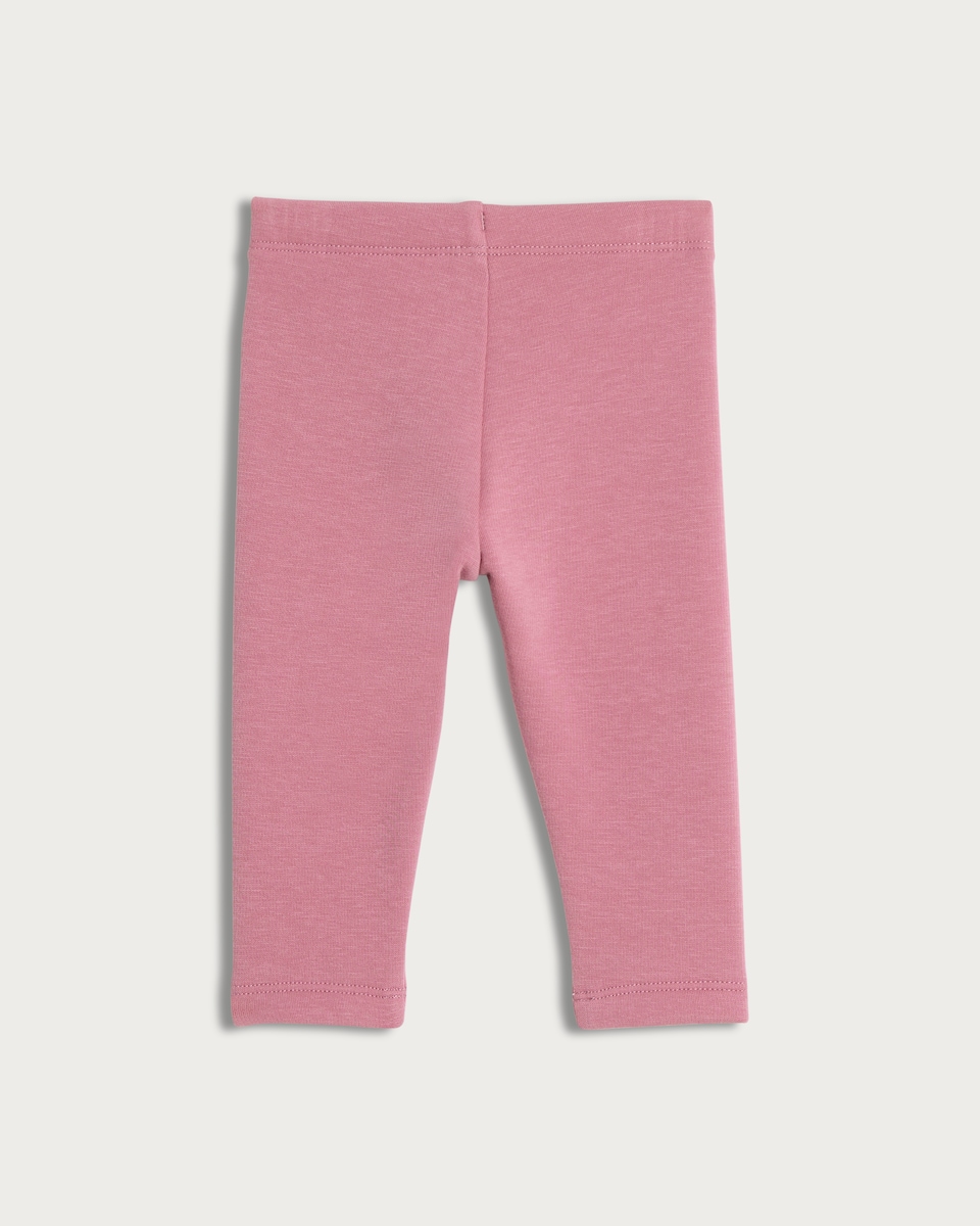 image 1 of F&F Baby 2-Pack Fleece Lined Leggings in Pink
