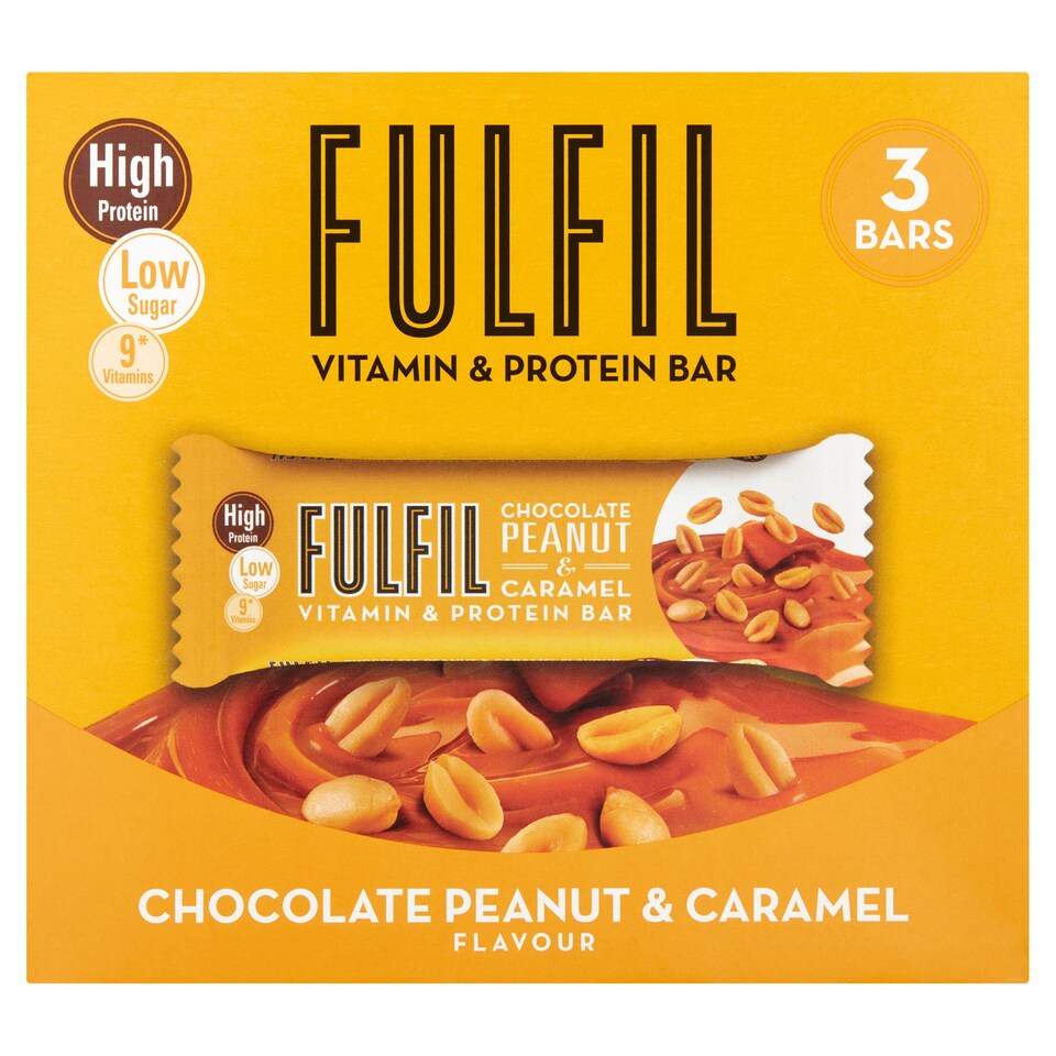 image 1 of Fulfil Chocolate Peanut And Caramel Bar 3 X 40G