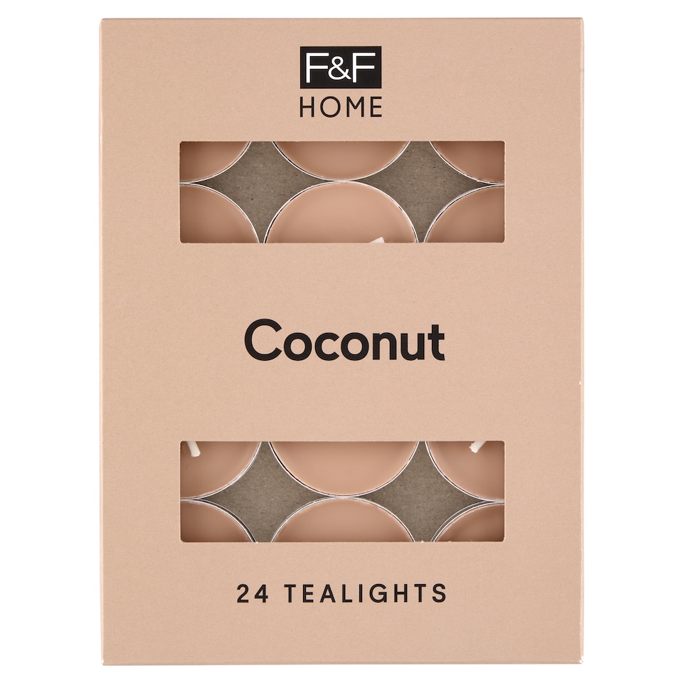 Obrázek 1 pro produkt F&F Home Coconut vonné čajové svíčky 24 x 8,3g