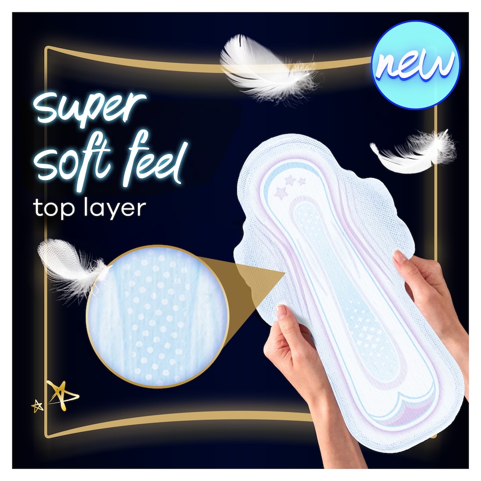 image 1 of Always Ultra Secure Night Size 4 Sanitary Towels with Wings 8 Pack